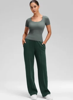 SoftAura Pintuck Straight Leg Sweatpant 30"