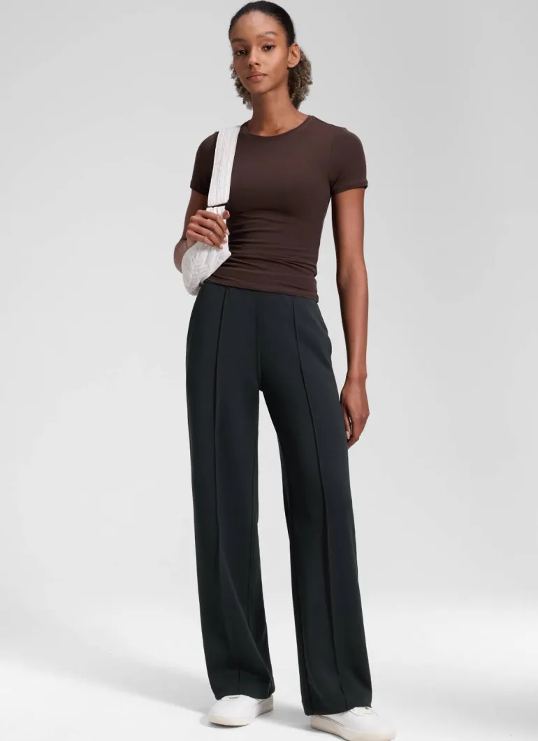 SoftAura Pintuck Straight Leg Sweatpant 30"