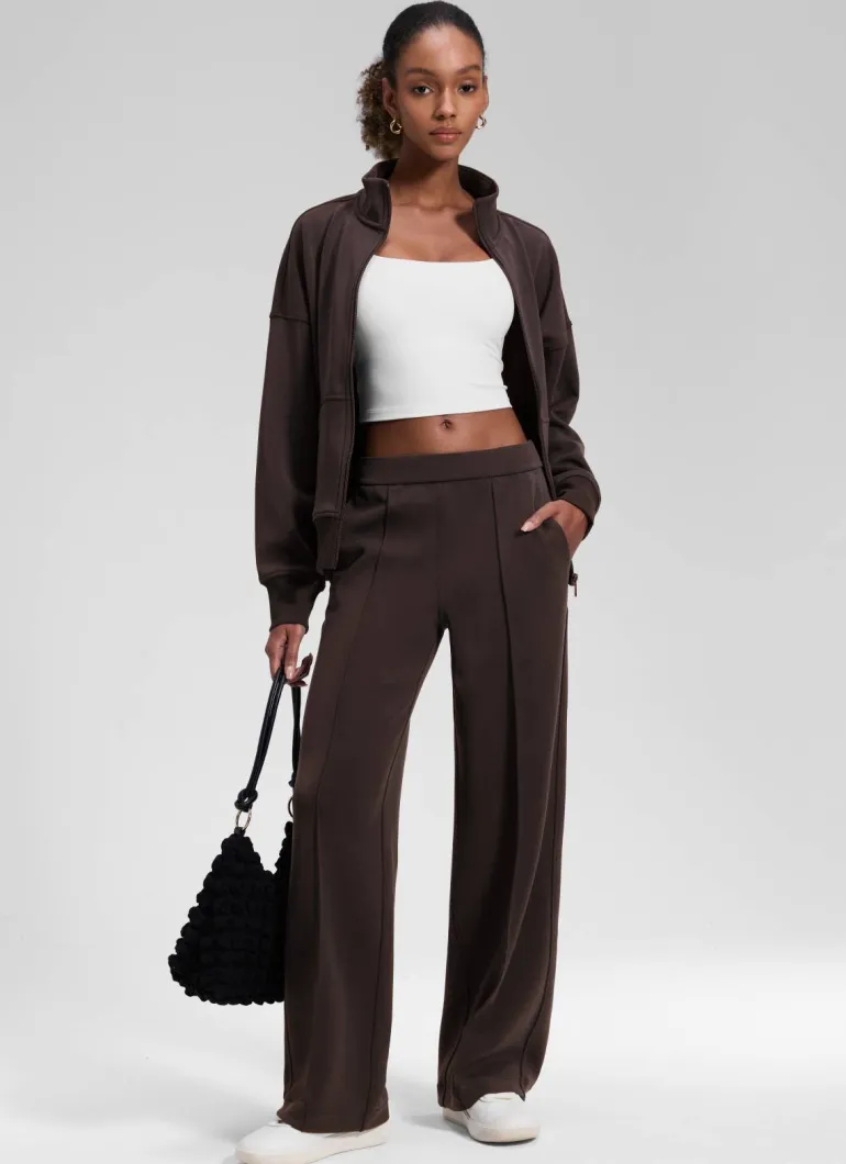SoftAura Pintuck Straight Leg Sweatpant 30"