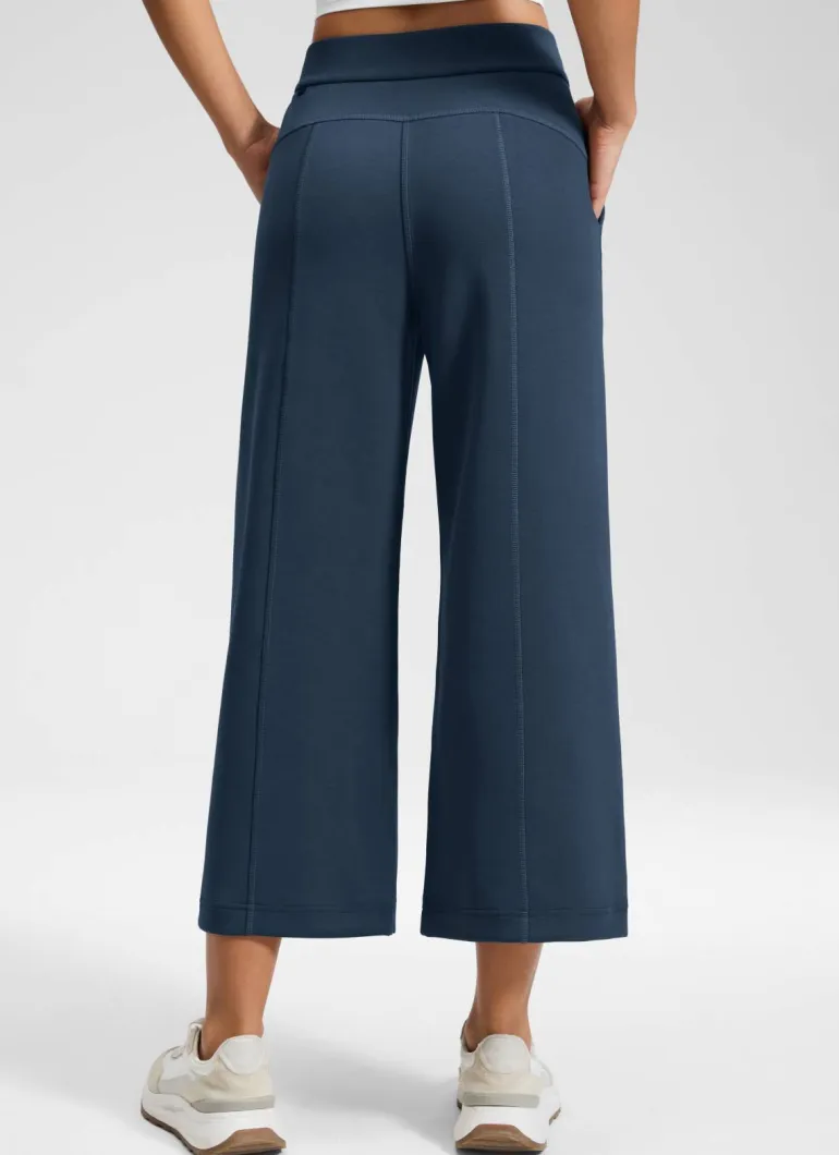 SoftAura Wide Leg Cropped Sweatpant 25"