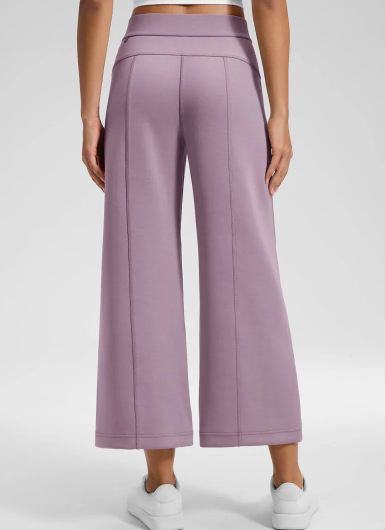 SoftAura Wide Leg Cropped Sweatpant 25"