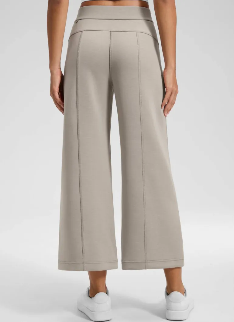 SoftAura Wide Leg Cropped Sweatpant 25"