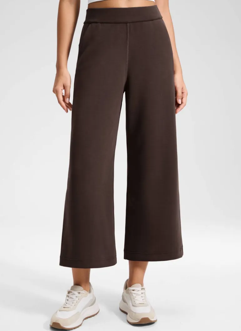 SoftAura Wide Leg Cropped Sweatpant 25"