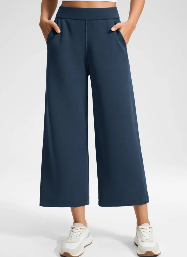 SoftAura Wide Leg Cropped Sweatpant 25"