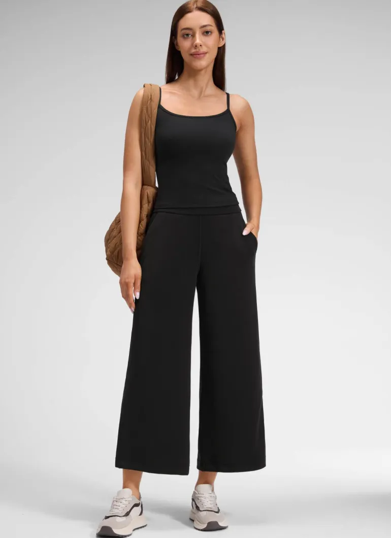 SoftAura Wide Leg Cropped Sweatpant 25"
