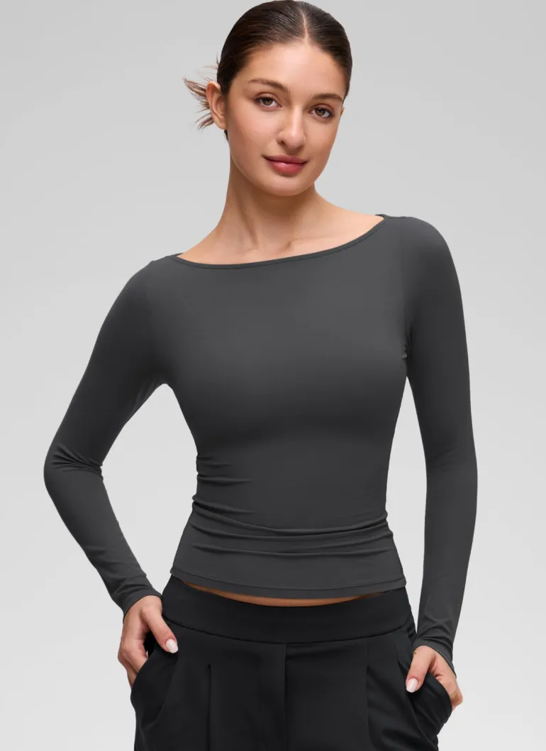Softembrace Boat Neck Long Sleeve