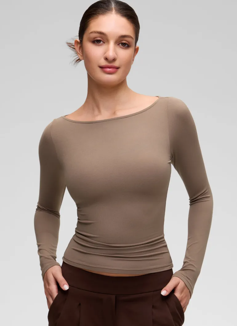 Softembrace Boat Neck Long Sleeve