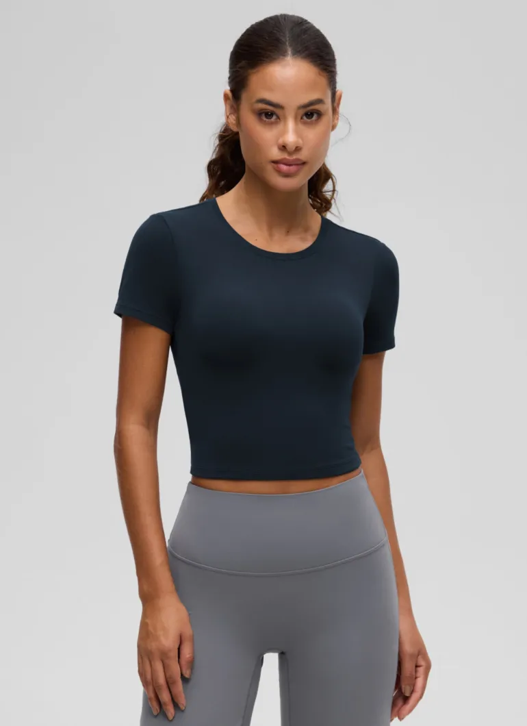 Softembrace Crewneck Cropped Short Sleeve