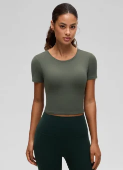 Softembrace Crewneck Cropped Short Sleeve