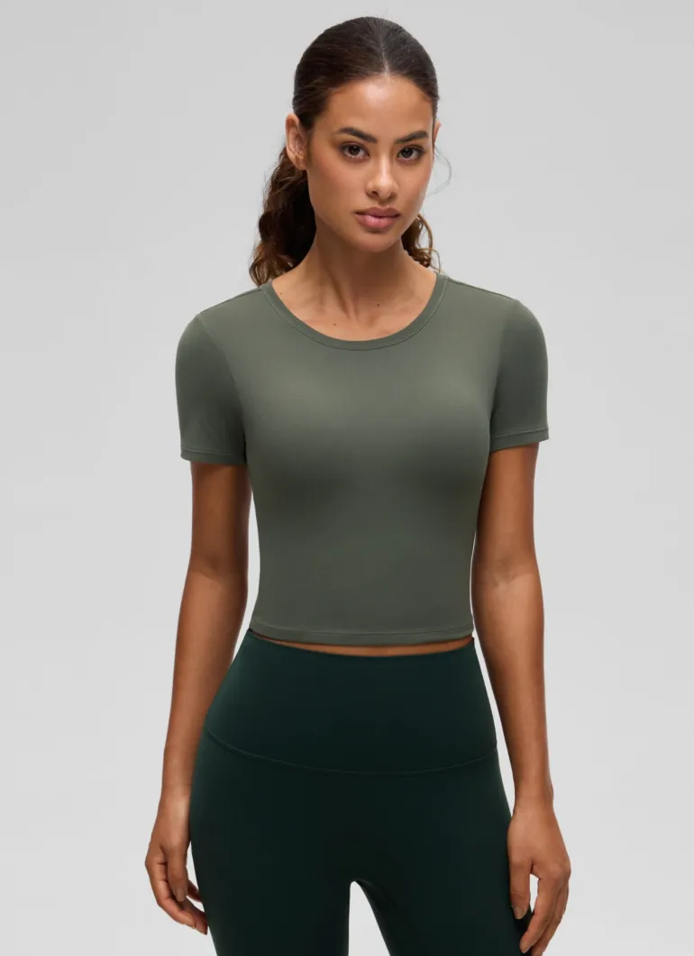 Softembrace Crewneck Cropped Short Sleeve