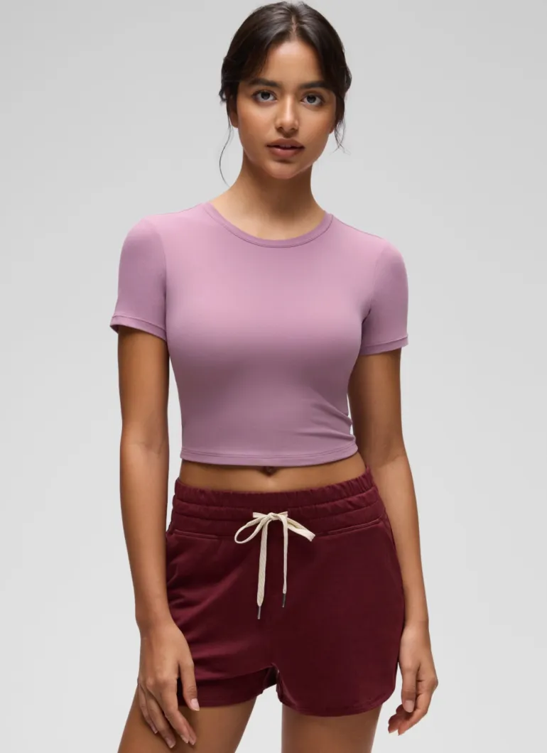 Softembrace Crewneck Cropped Short Sleeve