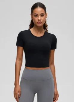 Softembrace Crewneck Cropped Short Sleeve