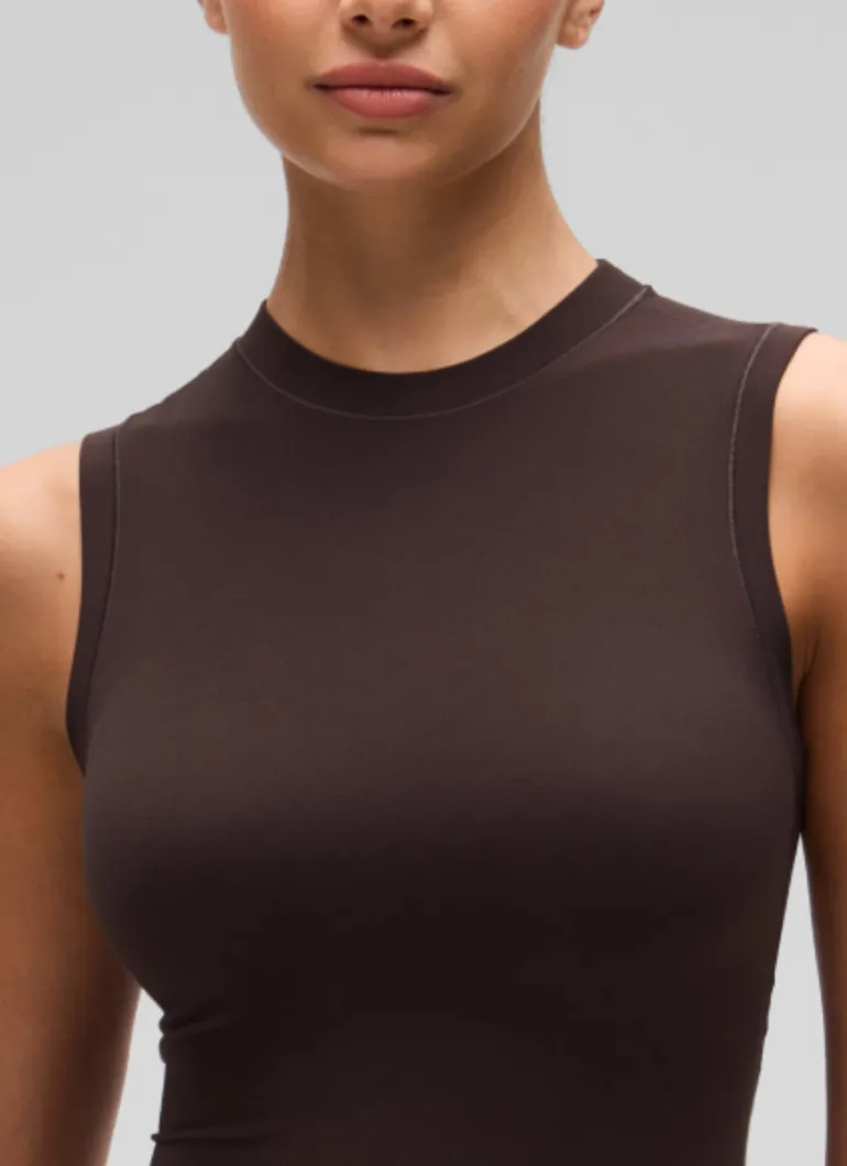 Softembrace Crop High Neck Sleeveless Tank