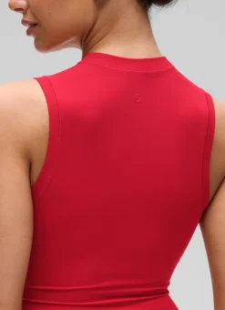 Softembrace Crop High Neck Sleeveless Tank