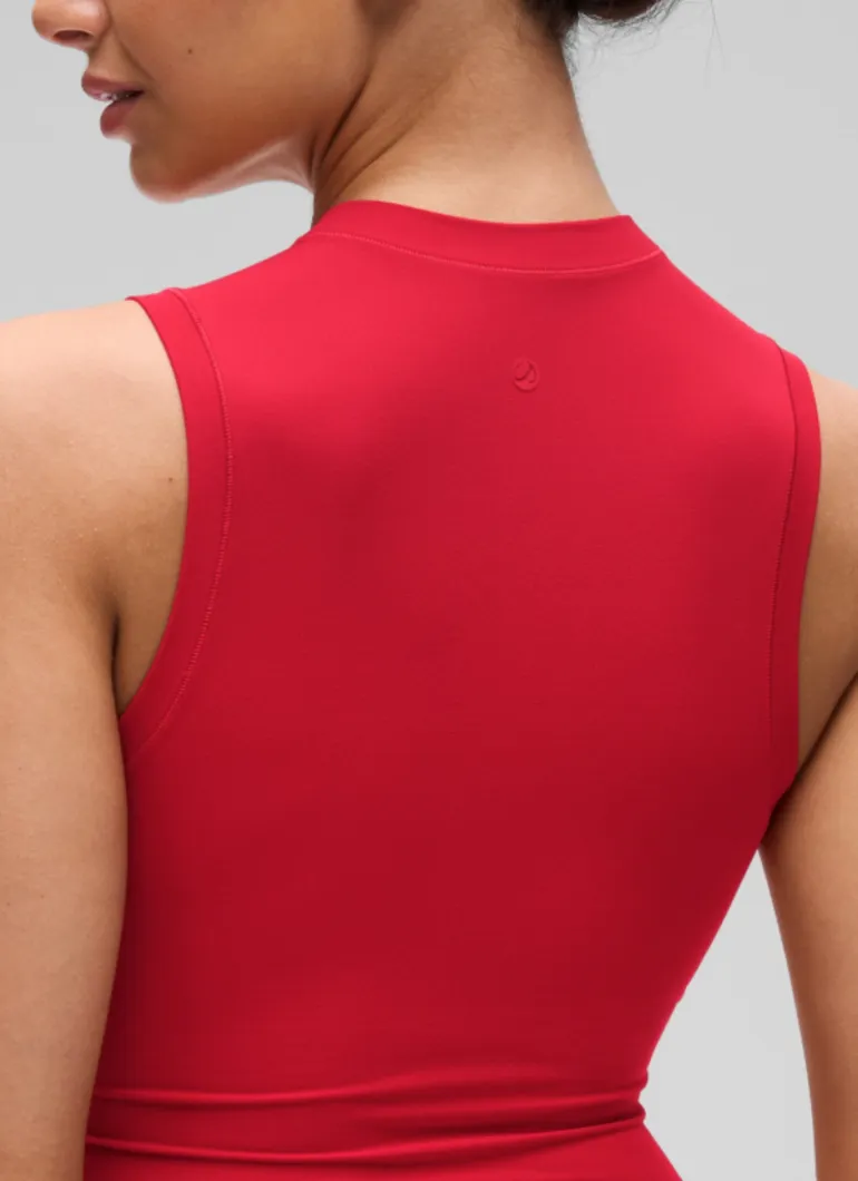 Softembrace Crop High Neck Sleeveless Tank
