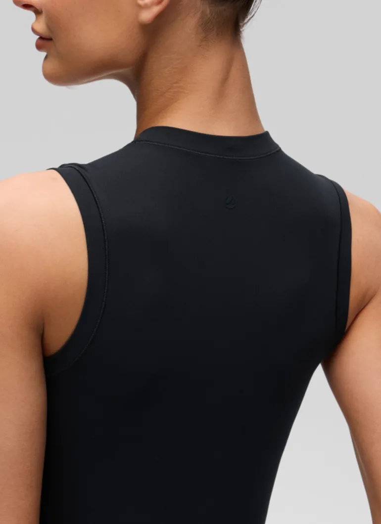 Softembrace Crop High Neck Sleeveless Tank