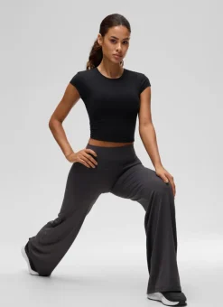 Softembrace Cropped Cap Sleeve Top