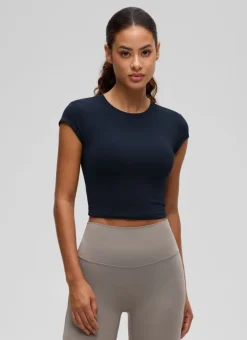 Softembrace Cropped Cap Sleeve Top