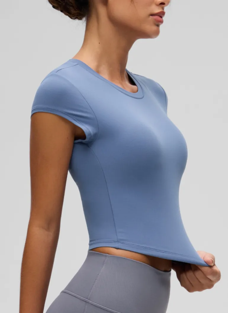Softembrace Cropped Cap Sleeve Top