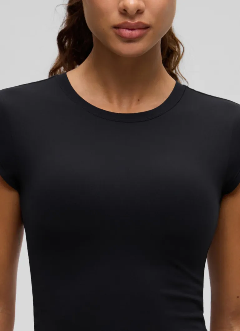 Softembrace Cropped Cap Sleeve Top