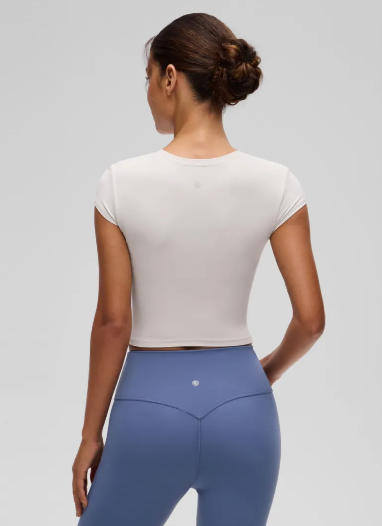 Softembrace Cropped Cap Sleeve Top