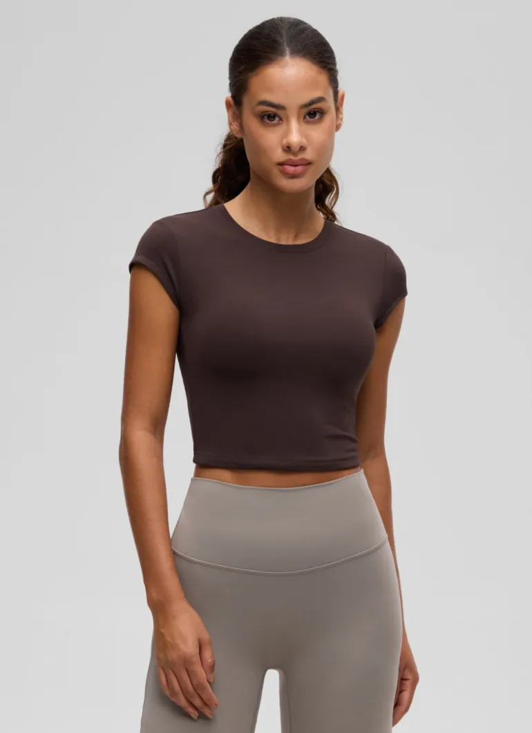 Softembrace Cropped Cap Sleeve Top