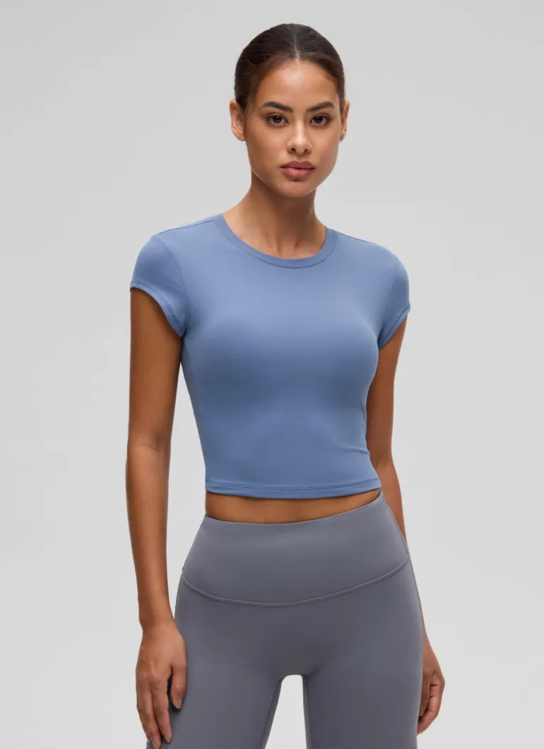 Softembrace Cropped Cap Sleeve Top