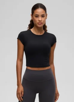 Softembrace Cropped Cap Sleeve Top