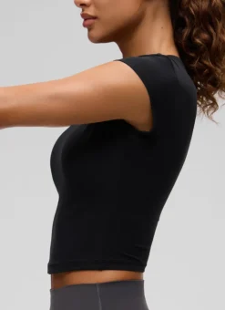 Softembrace Cropped Cap Sleeve Top