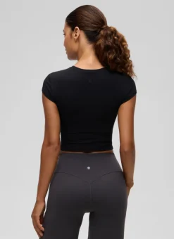 Softembrace Cropped Cap Sleeve Top