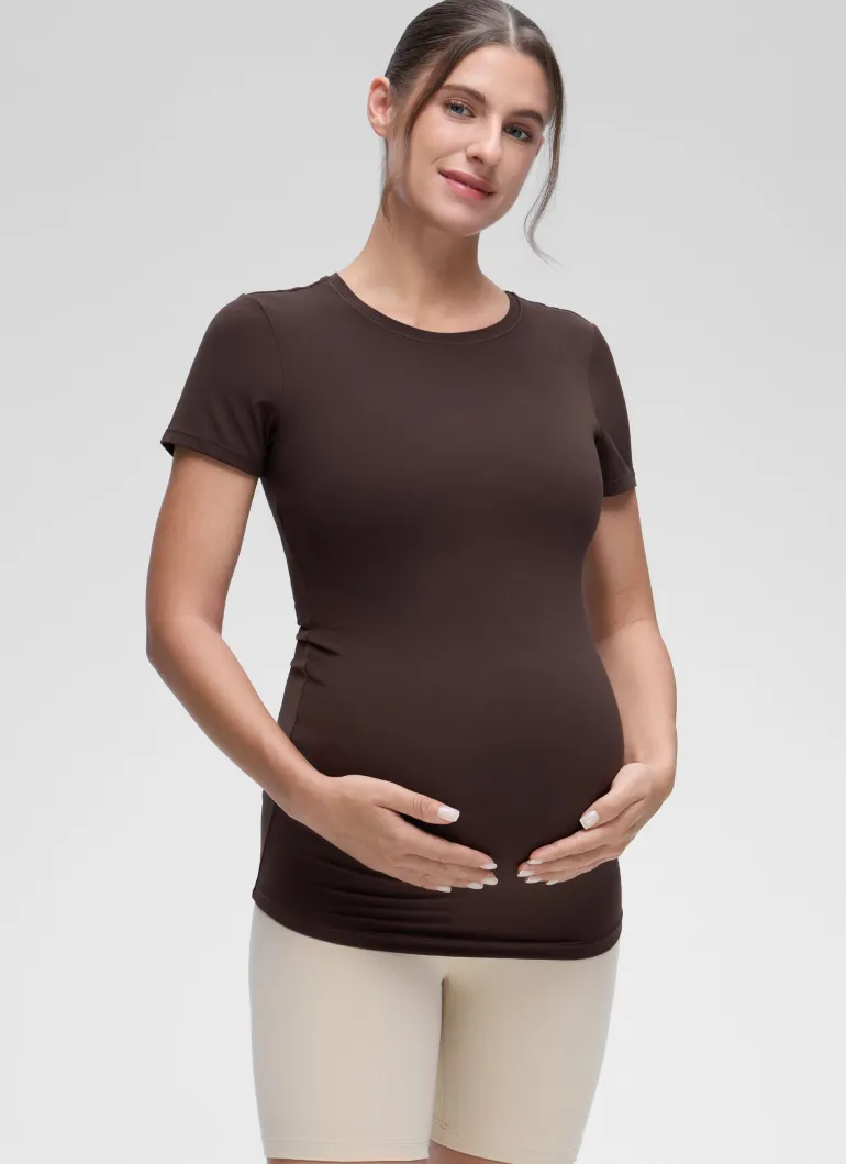 Softembrace Maternity Crew Neck Short Sleeve