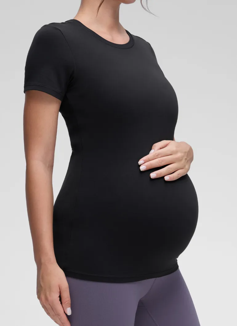 Softembrace Maternity Crew Neck Short Sleeve