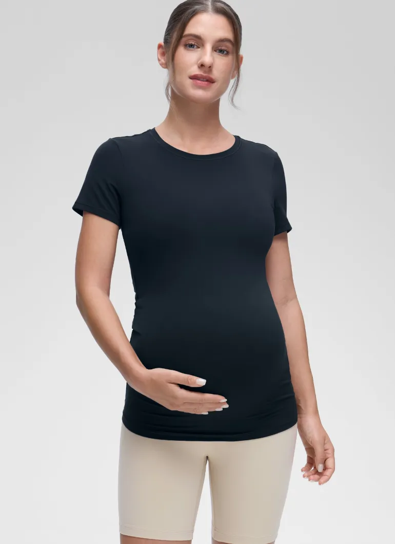 Softembrace Maternity Crew Neck Short Sleeve