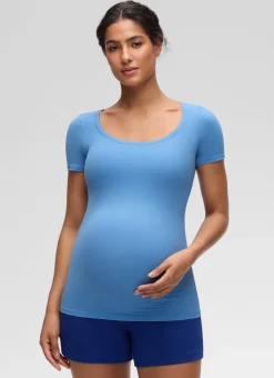 Softembrace Maternity U Neck Short Sleeve
