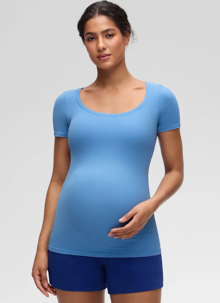 Softembrace Maternity U Neck Short Sleeve