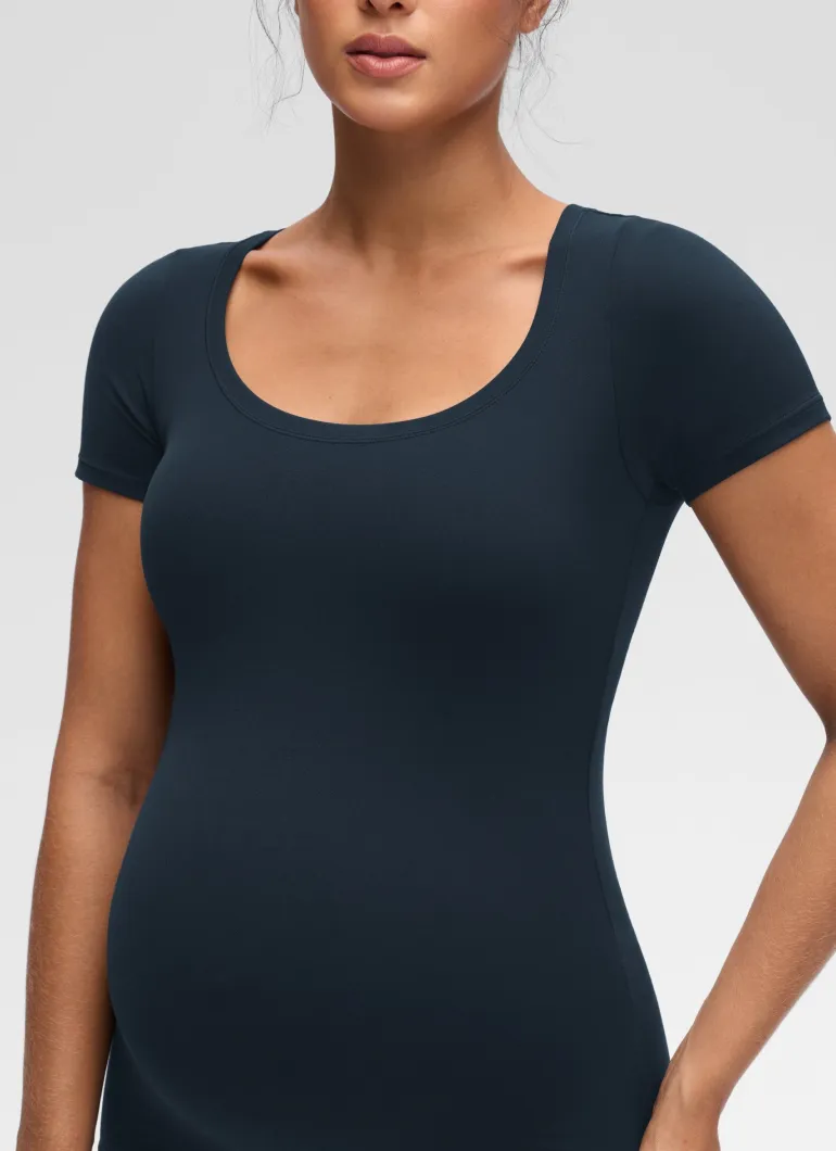 Softembrace Maternity U Neck Short Sleeve