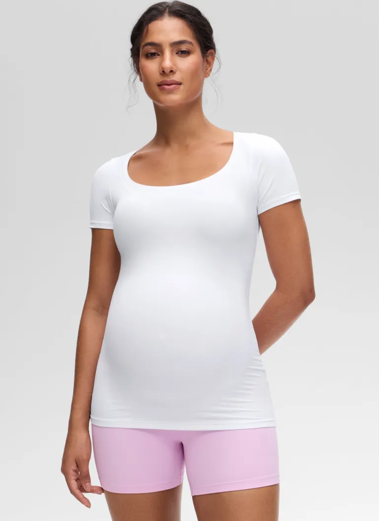 Softembrace Maternity U Neck Short Sleeve
