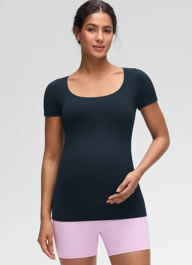 Softembrace Maternity U Neck Short Sleeve