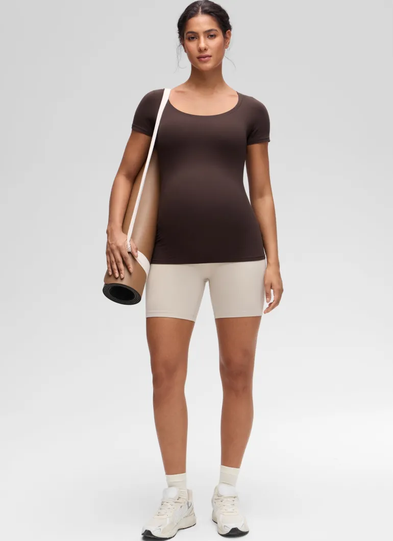 Softembrace Maternity U Neck Short Sleeve