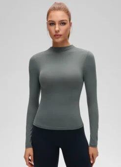 Softembrace Mock Neck Long Sleeve