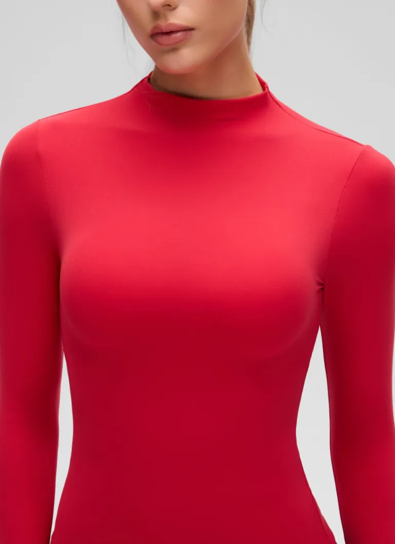 Softembrace Mock Neck Long Sleeve