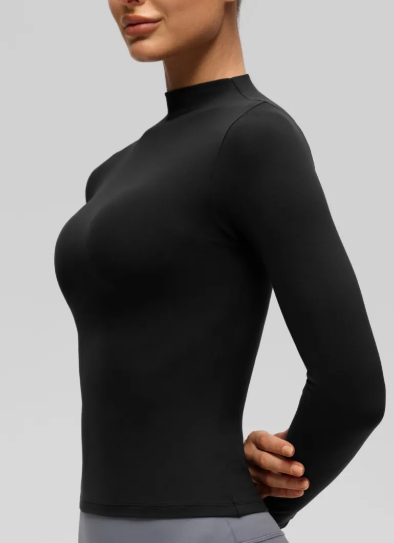 Softembrace Mock Neck Long Sleeve