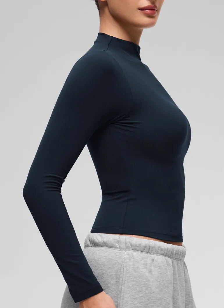Softembrace Mock Neck Long Sleeve