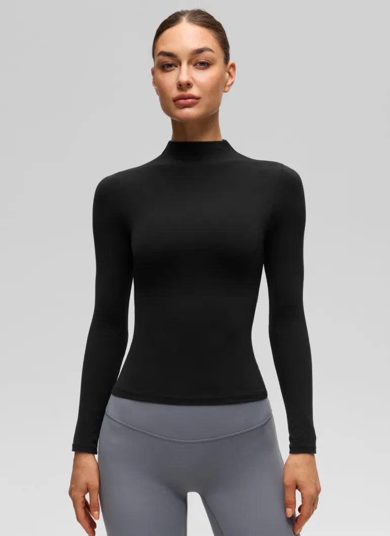 Softembrace Mock Neck Long Sleeve