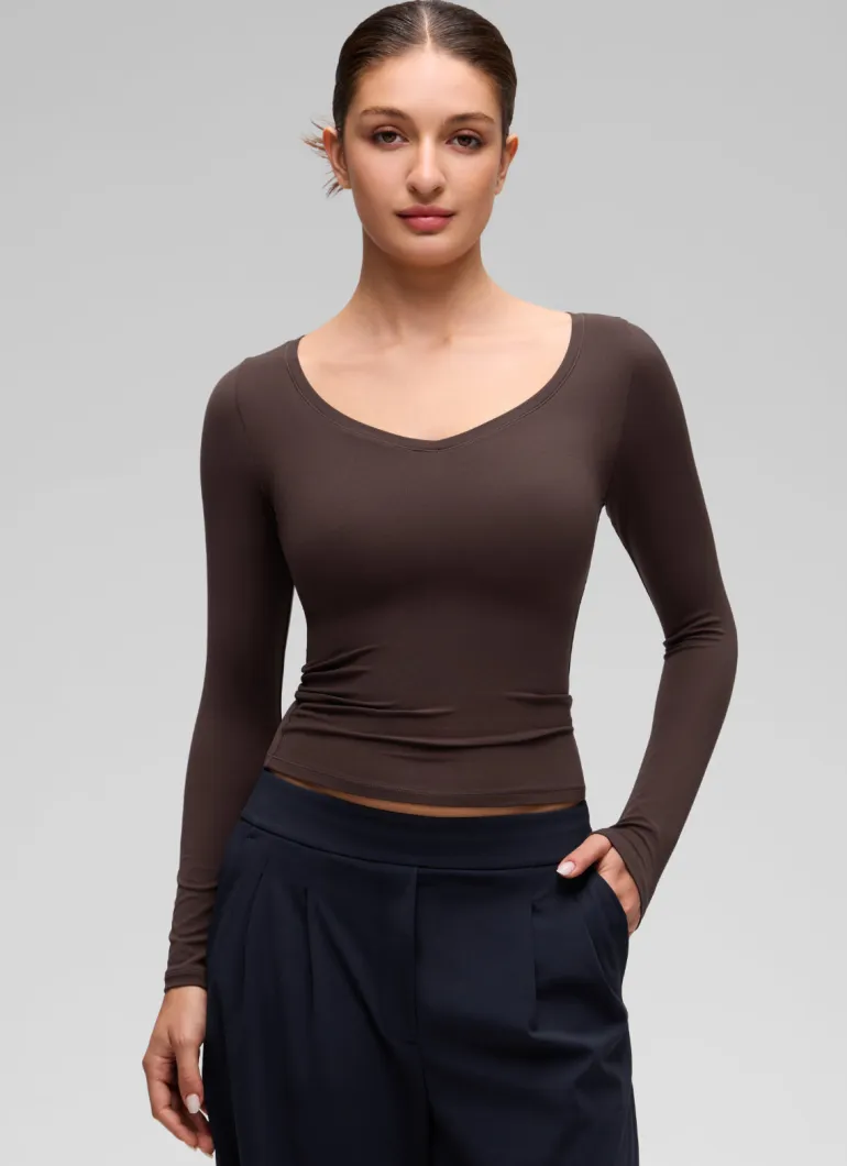 Softembrace V Neck Long Sleeve