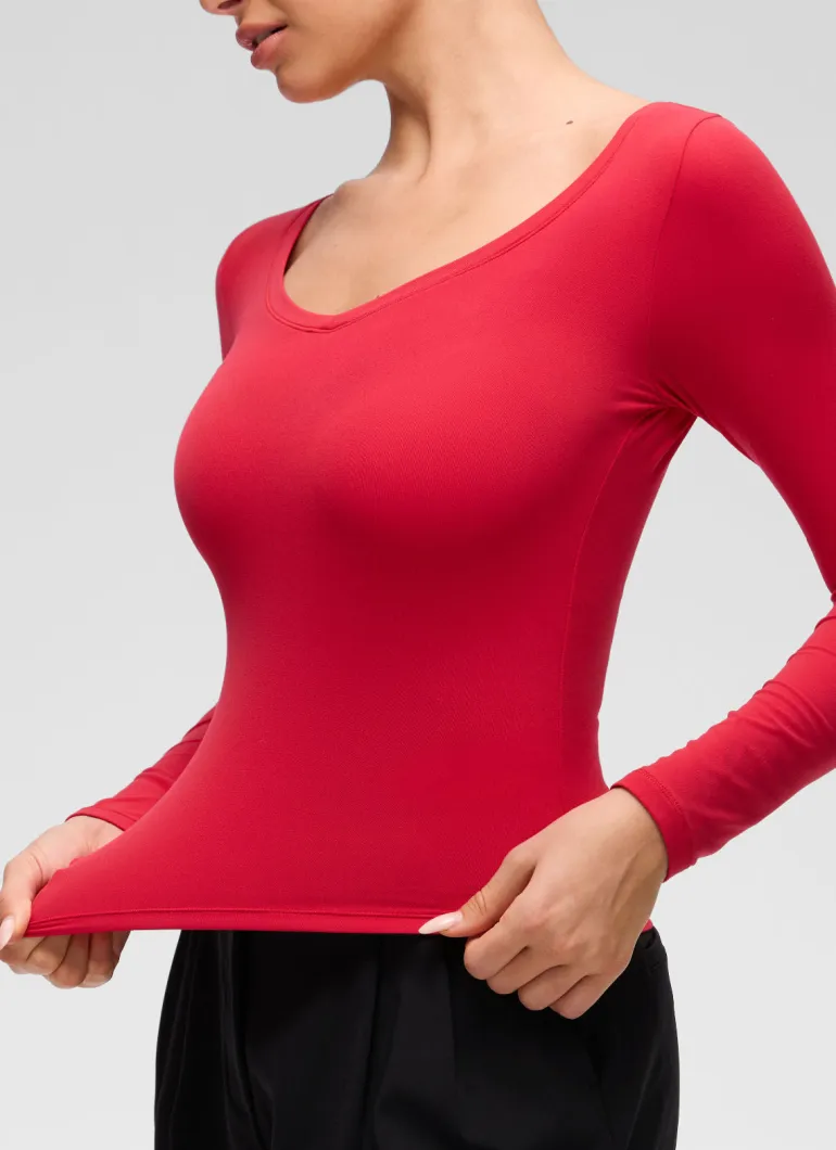Softembrace V Neck Long Sleeve