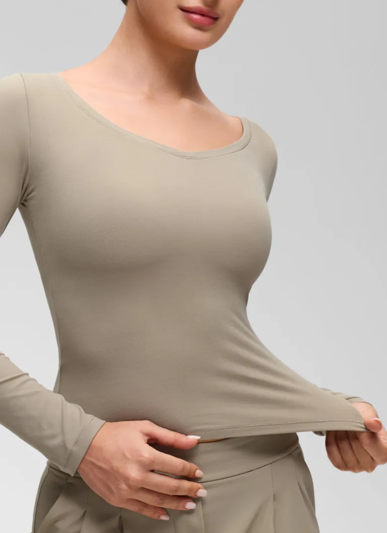 Softembrace V Neck Long Sleeve
