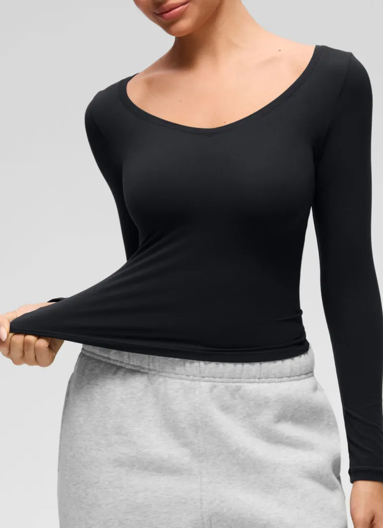 Softembrace V Neck Long Sleeve