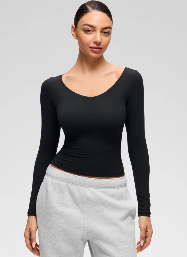 Softembrace V Neck Long Sleeve