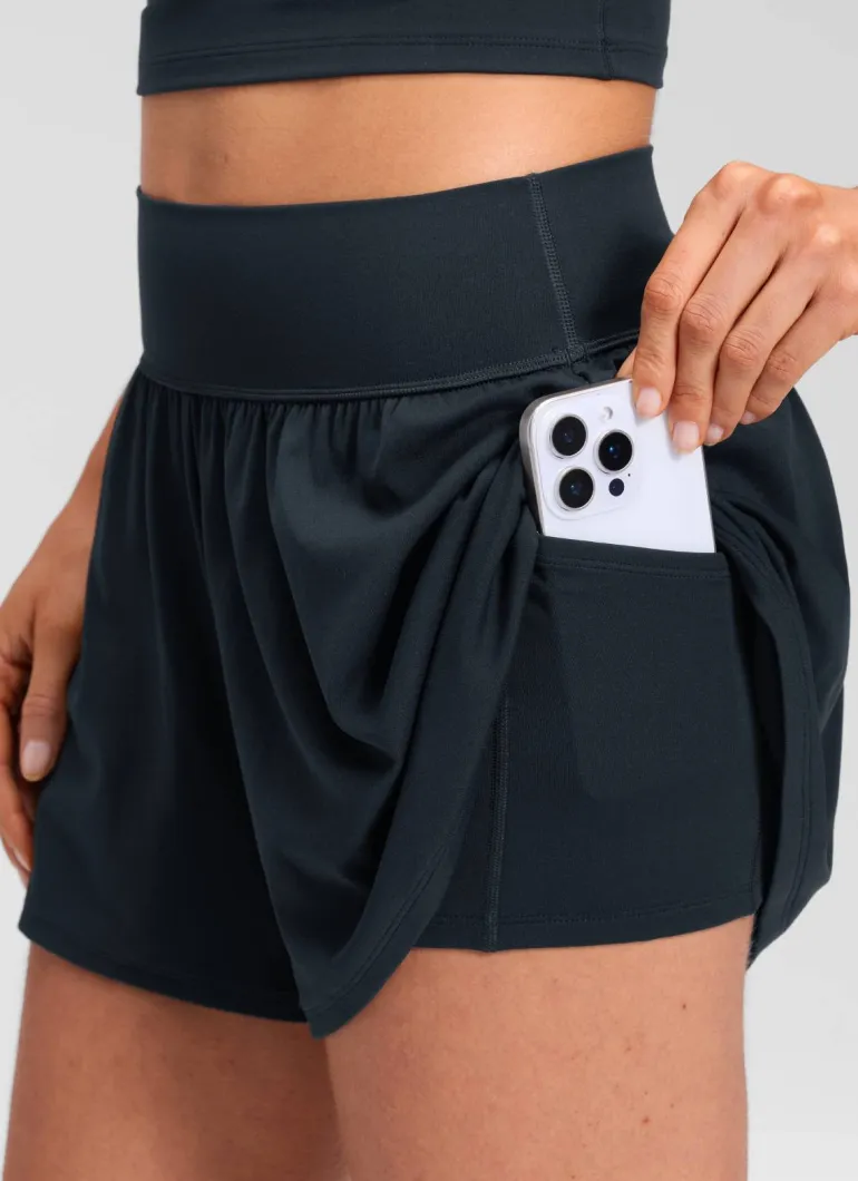 Softretch Flowy 2 in 1 Pocket Shorts